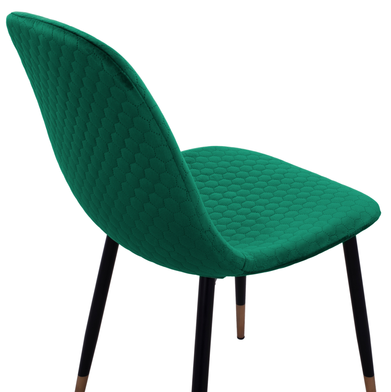 Chair Lucille HM8552.03 from Velvet Cyppress Green color with metallic frame 45x56x81cm [7]