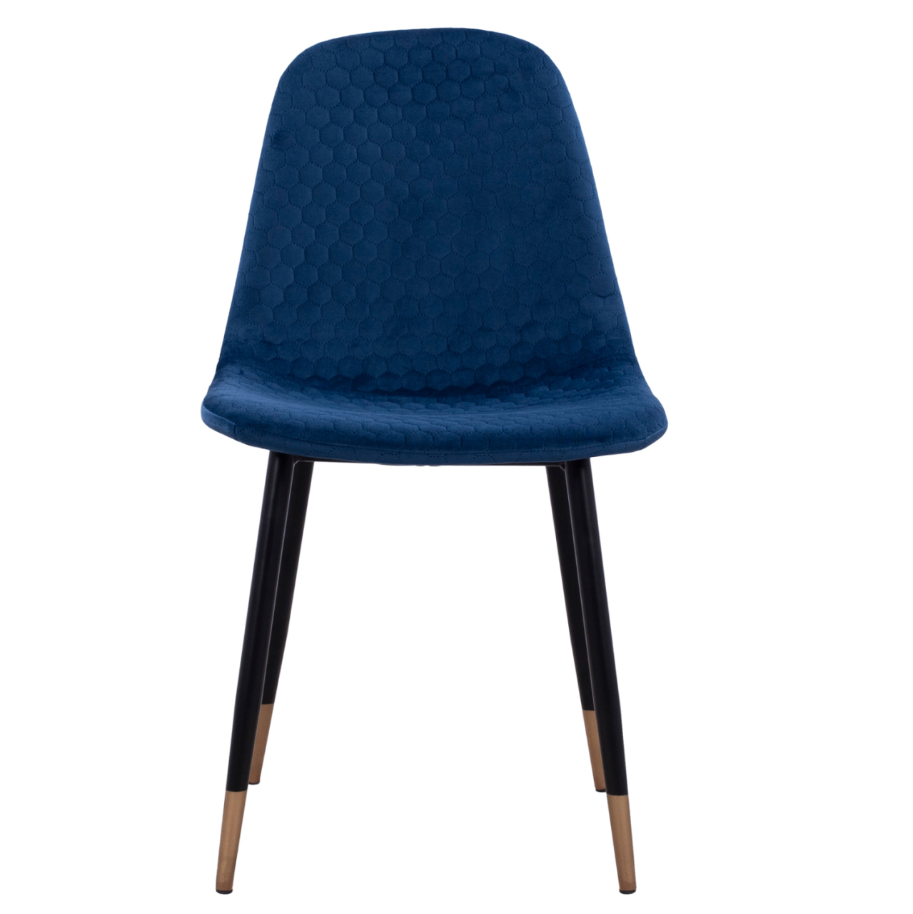 Chair Lucille HM8552.08 form Velvet Blue with metallic frame 45x56x81cm [3]
