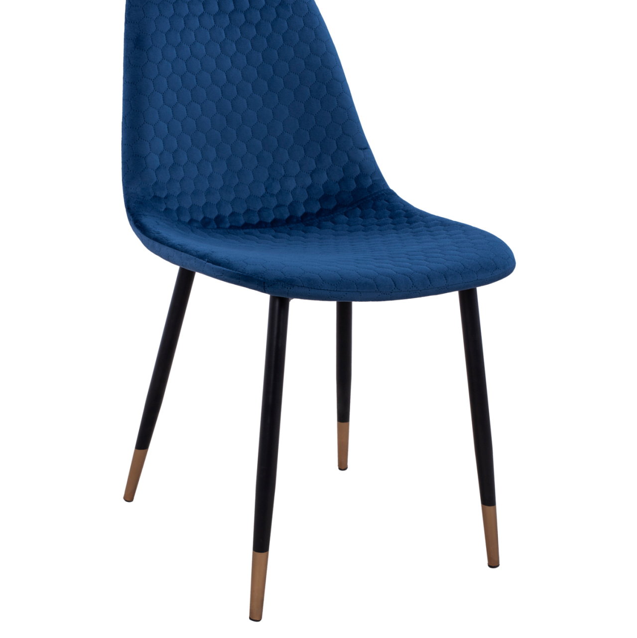 Chair Lucille HM8552.08 form Velvet Blue with metallic frame 45x56x81cm [8]