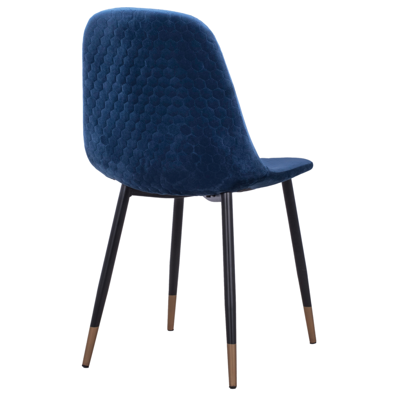 Chair Lucille HM8552.08 form Velvet Blue with metallic frame 45x56x81cm [5]