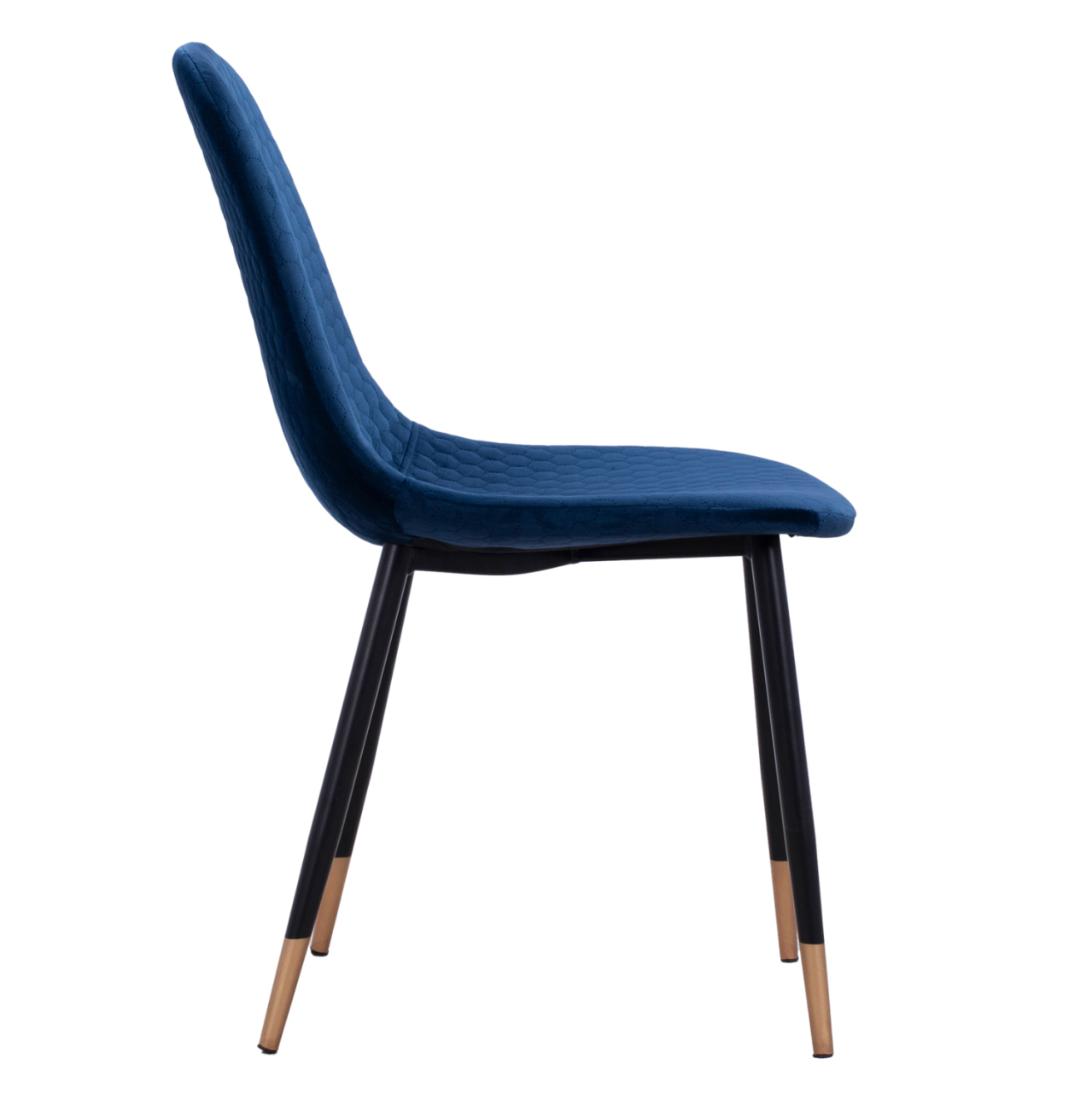 Chair Lucille HM8552.08 form Velvet Blue with metallic frame 45x56x81cm [4]