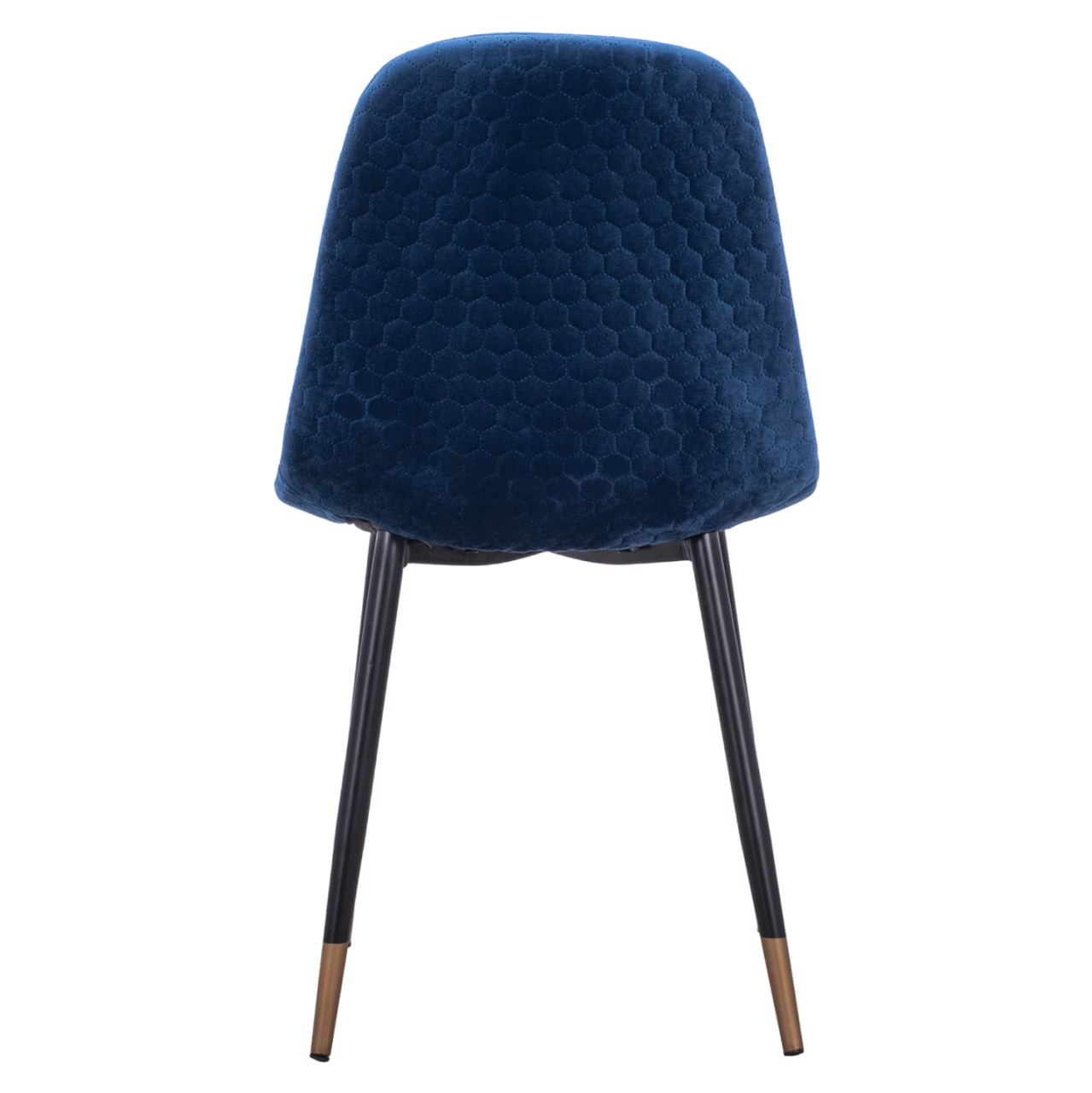 Chair Lucille HM8552.08 form Velvet Blue with metallic frame 45x56x81cm [6]