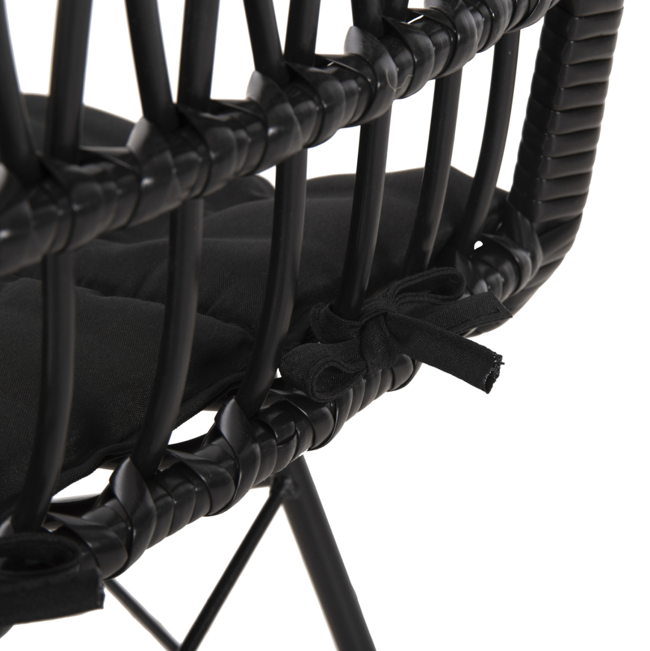 CHAIR OUTDOOR ALLEGRA HM5453.12 METAL-CUSHION-WICKER IN BLACK 52x52x83.5Hcm. [9]