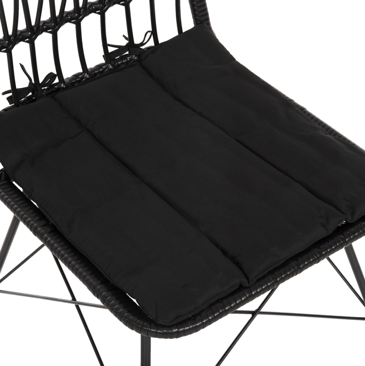 CHAIR OUTDOOR ALLEGRA HM5453.12 METAL-CUSHION-WICKER IN BLACK 52x52x83.5Hcm. [8]