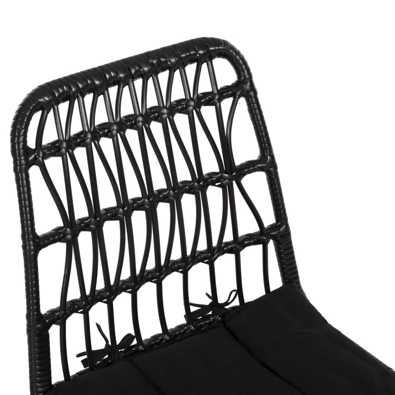 CHAIR OUTDOOR ALLEGRA HM5453.12 METAL-CUSHION-WICKER IN BLACK 52x52x83.5Hcm. [7]