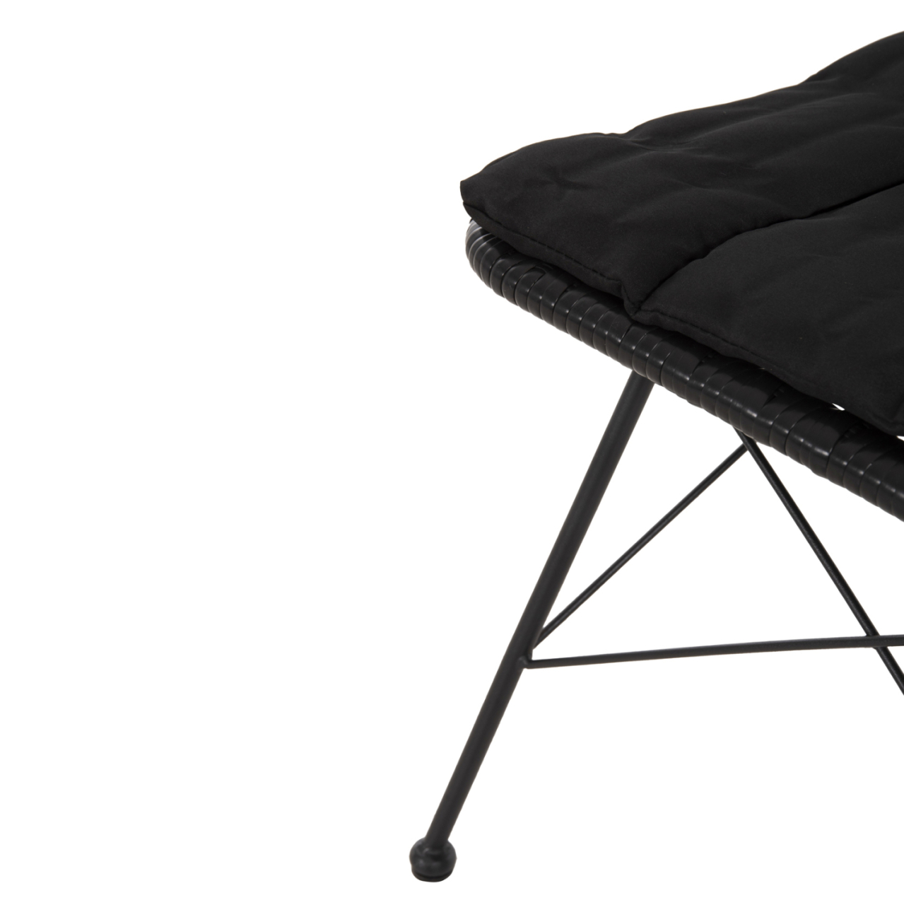 CHAIR OUTDOOR ALLEGRA HM5453.12 METAL-CUSHION-WICKER IN BLACK 52x52x83.5Hcm. [10]