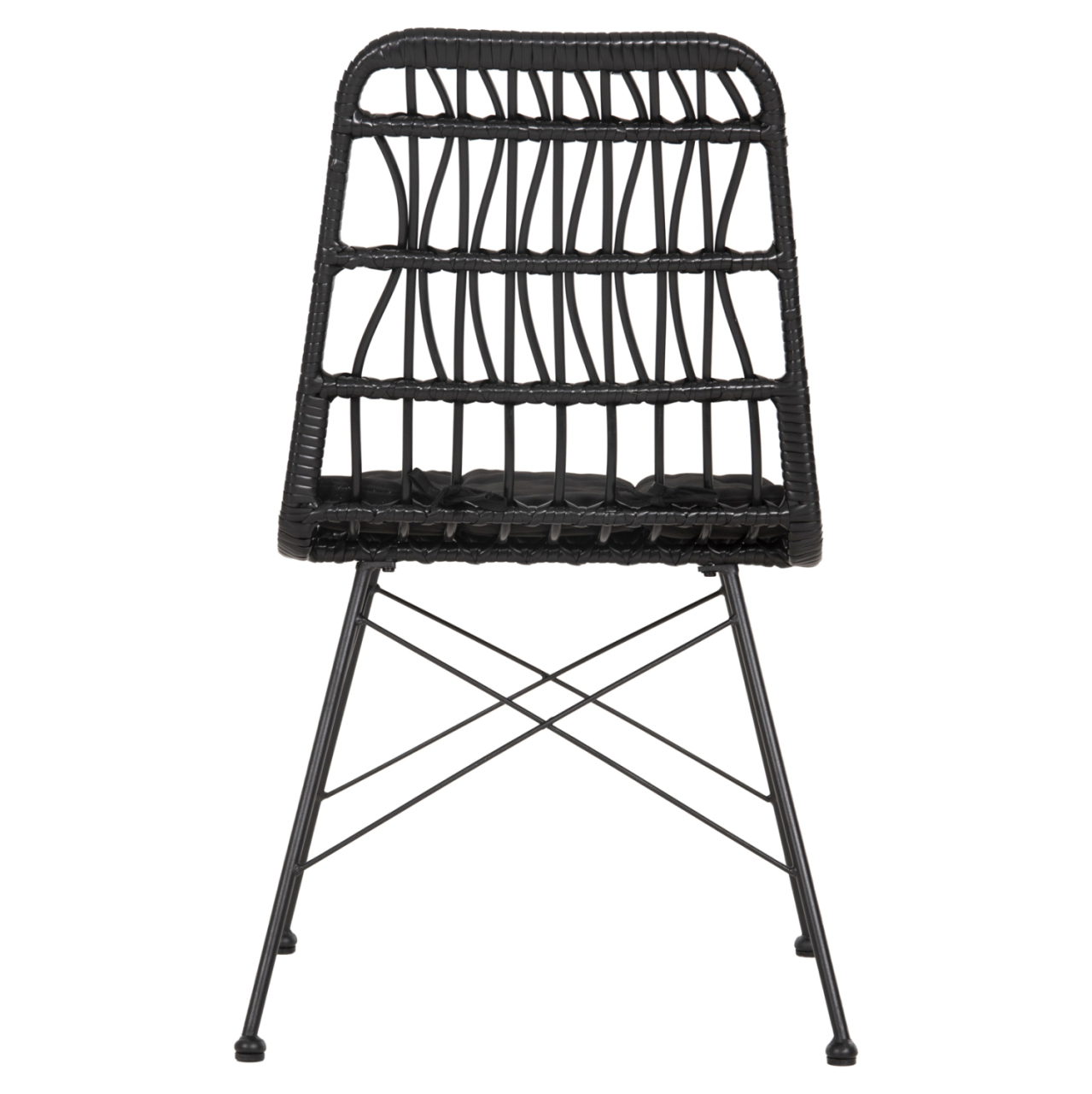 CHAIR OUTDOOR ALLEGRA HM5453.12 METAL-CUSHION-WICKER IN BLACK 52x52x83.5Hcm. [6]