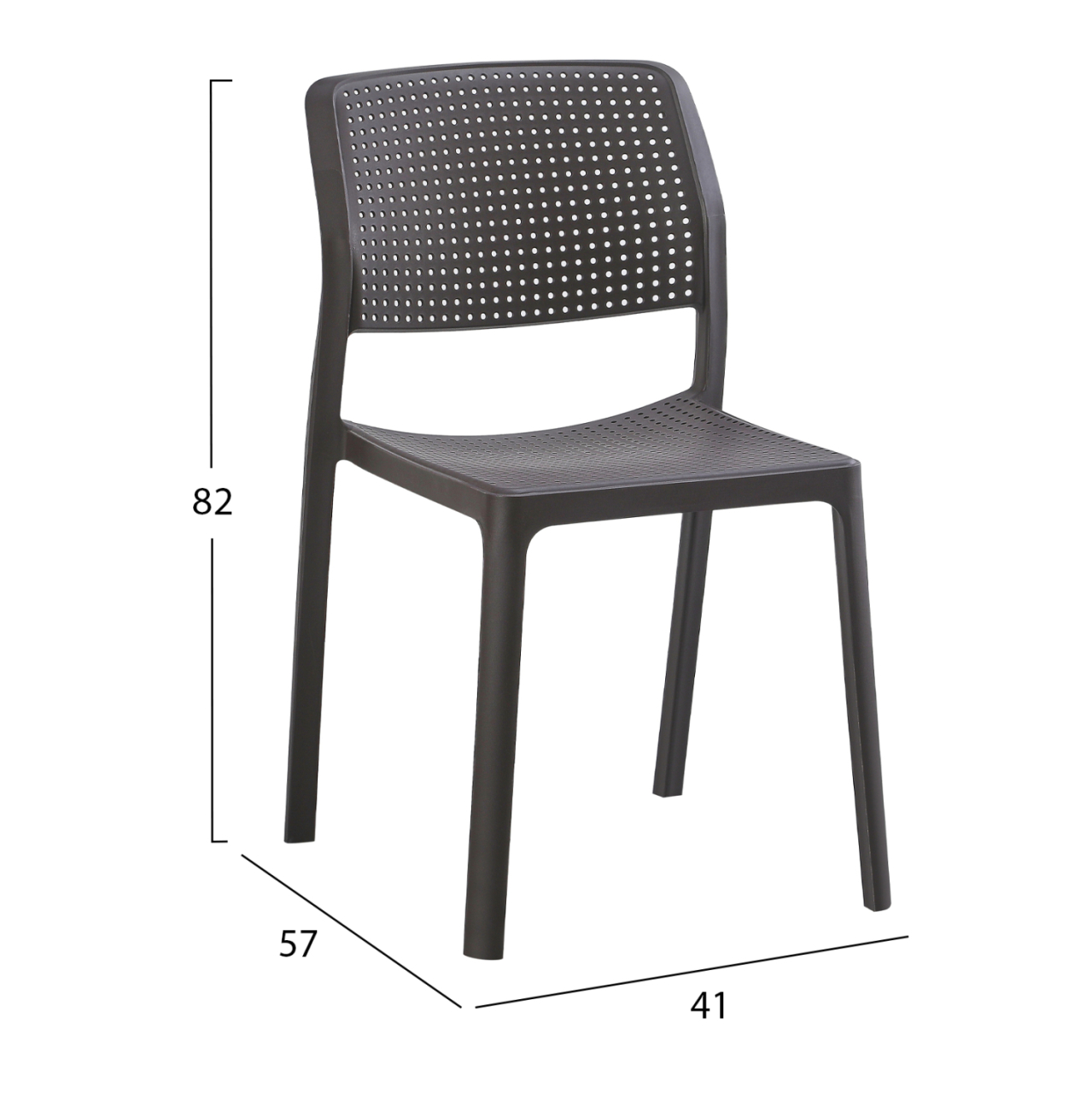 CHAIR OUTDOOR COMFEE HM6101.09 POLYPROPYLENE IN BROWN 41x57x82H cm. [2]