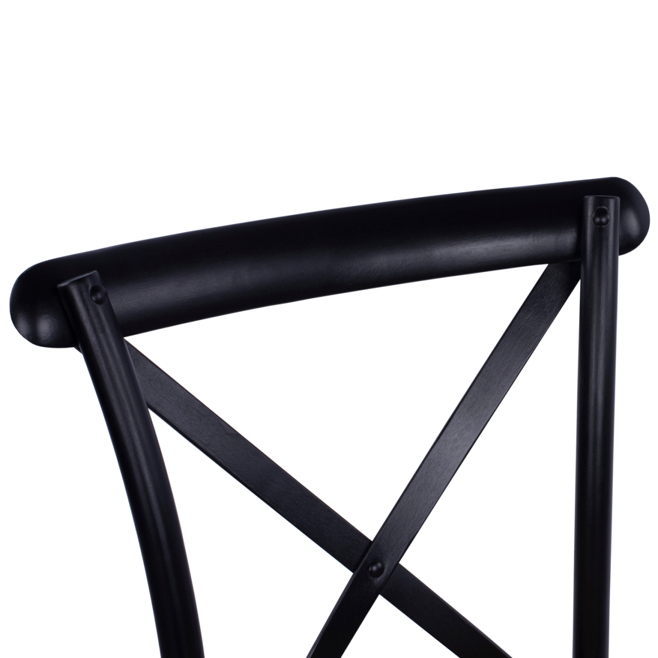 Chair Owen Stackable beech wood Black Matte with crossed back HM8575.02 45x55,5x90 cm [7]