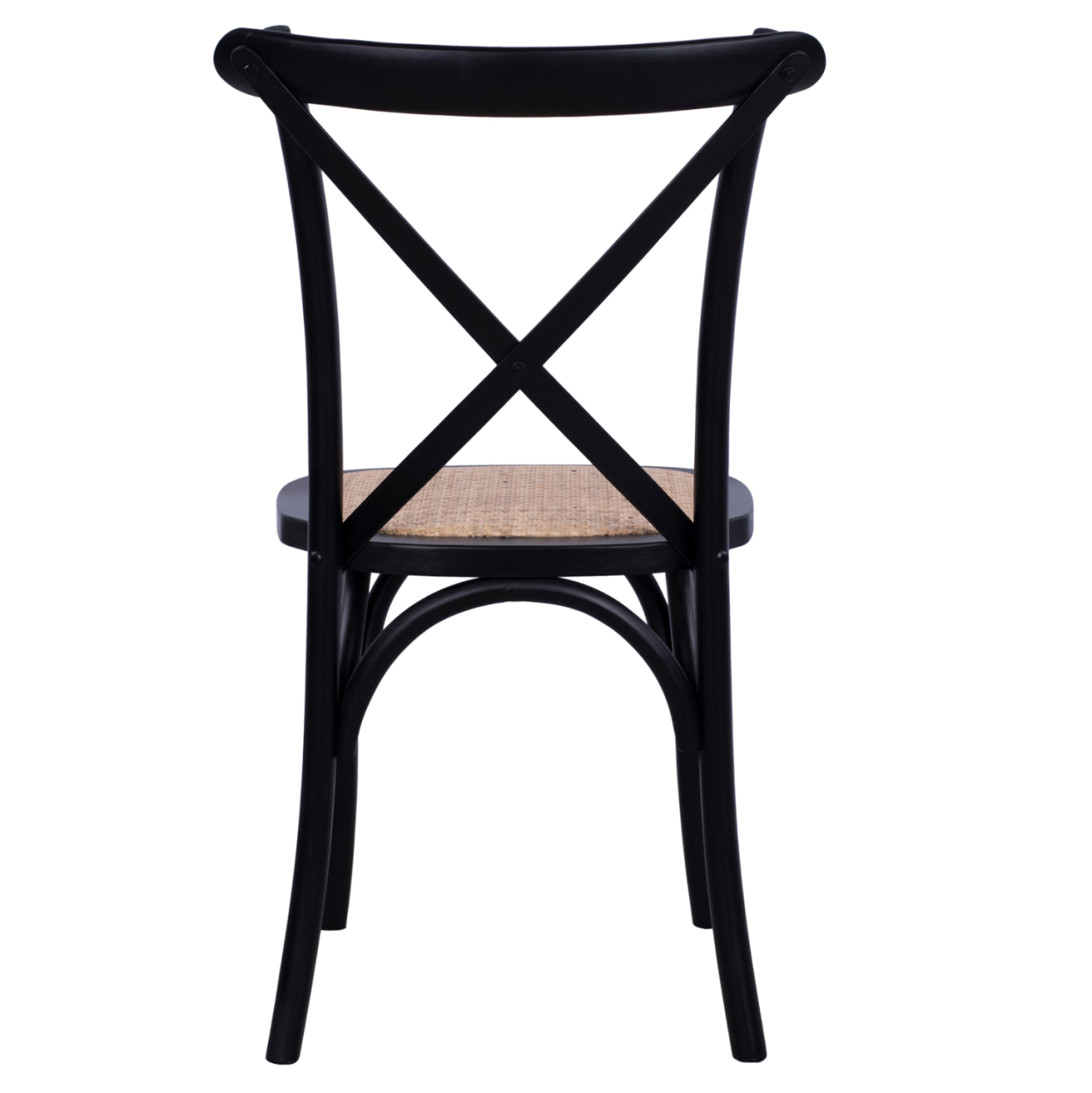 Chair Owen Stackable beech wood Black Matte with crossed back HM8575.02 45x55,5x90 cm [6]
