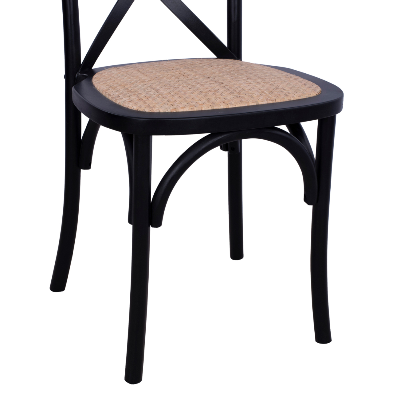 Chair Owen Stackable beech wood Black Matte with crossed back HM8575.02 45x55,5x90 cm [10]