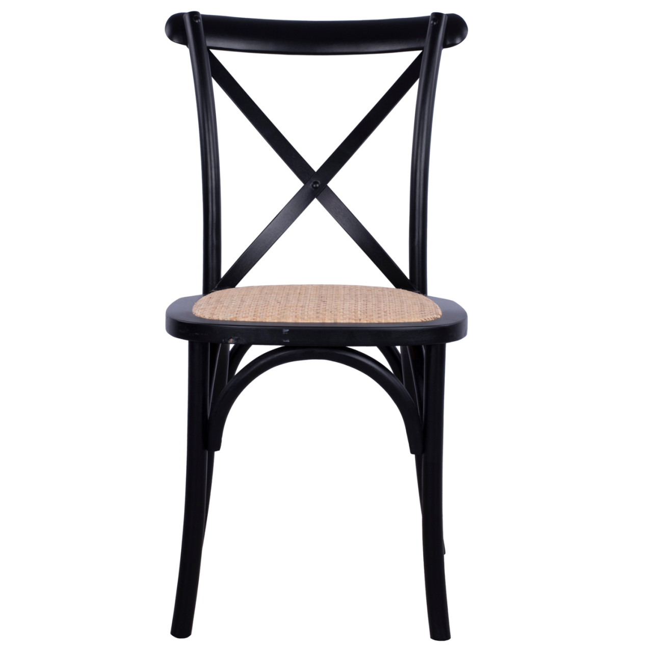 Chair Owen Stackable beech wood Black Matte with crossed back HM8575.02 45x55,5x90 cm [3]