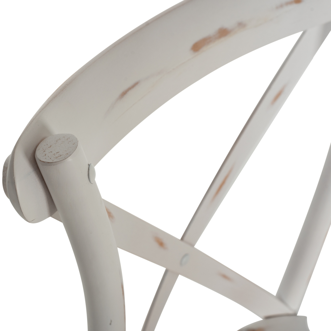 Chair Owen Stackable Wooden from Beech wood White Wash Color with crossed back HM8575.04 45x55,5x90 cm [9]