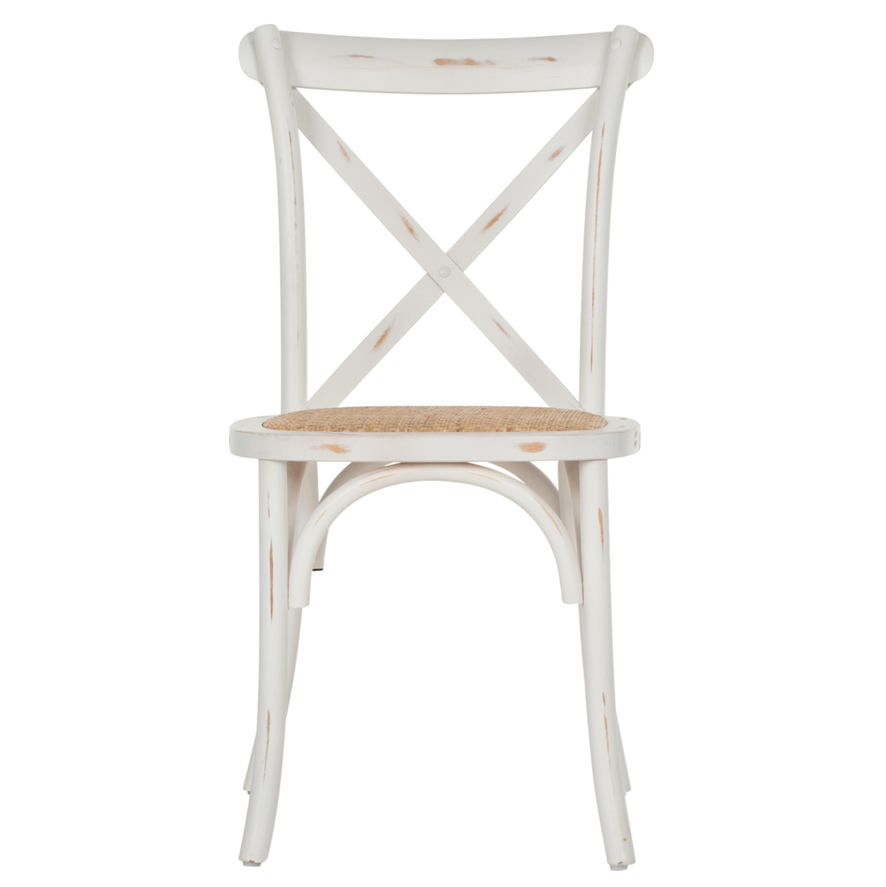 Chair Owen Stackable Wooden from Beech wood White Wash Color with crossed back HM8575.04 45x55,5x90 cm [3]