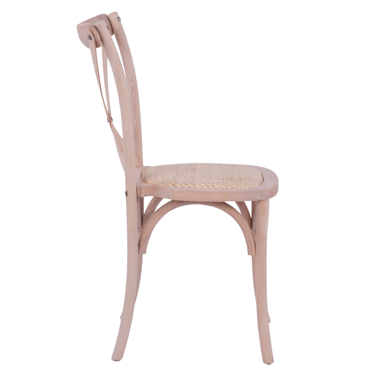 Chair Owen Wooden Stackable from beech wood unpainted with crossed back HM8575.20 45x55,5x90 cm [4]