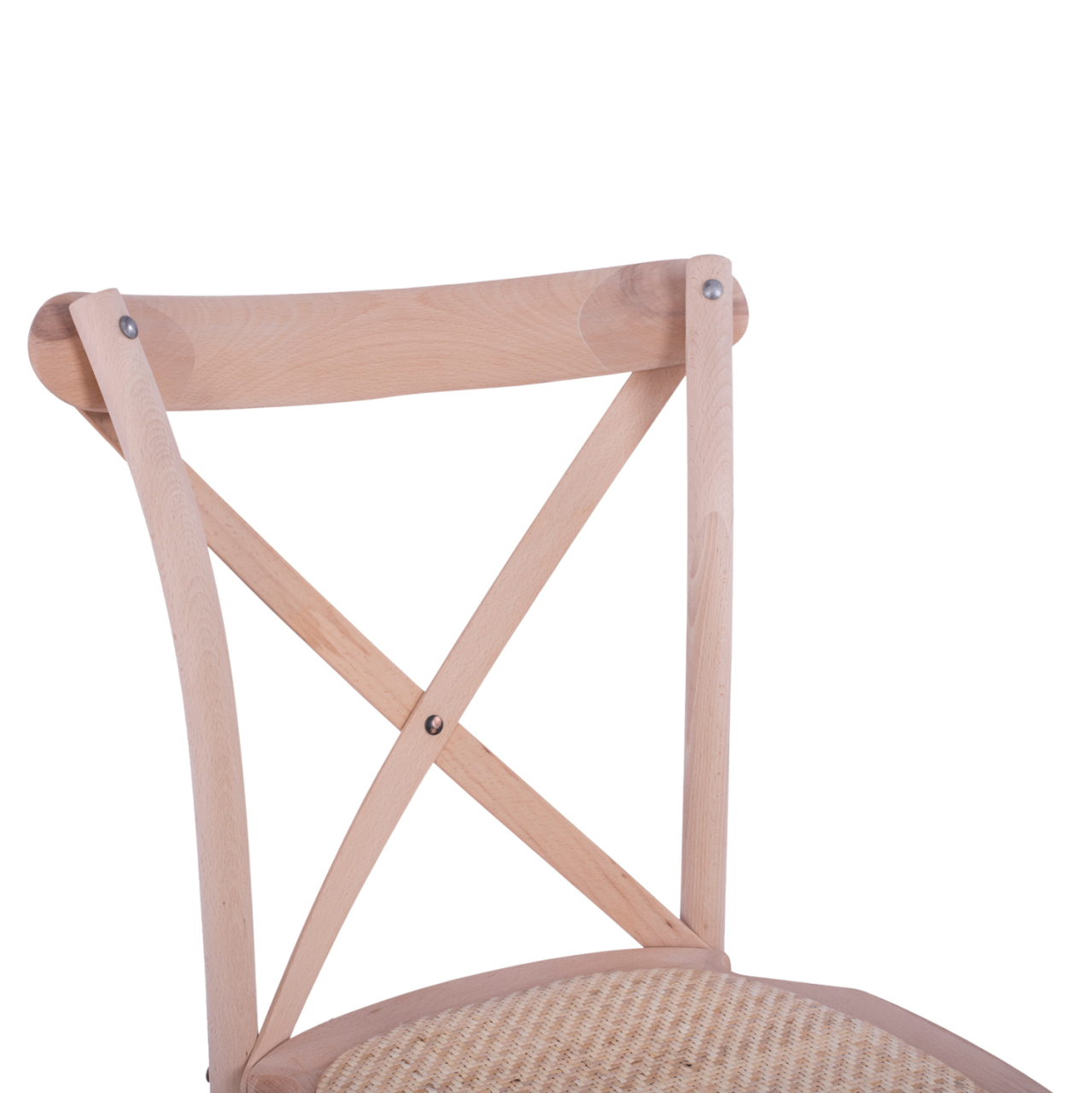 Chair Owen Wooden Stackable from beech wood unpainted with crossed back HM8575.20 45x55,5x90 cm [7]