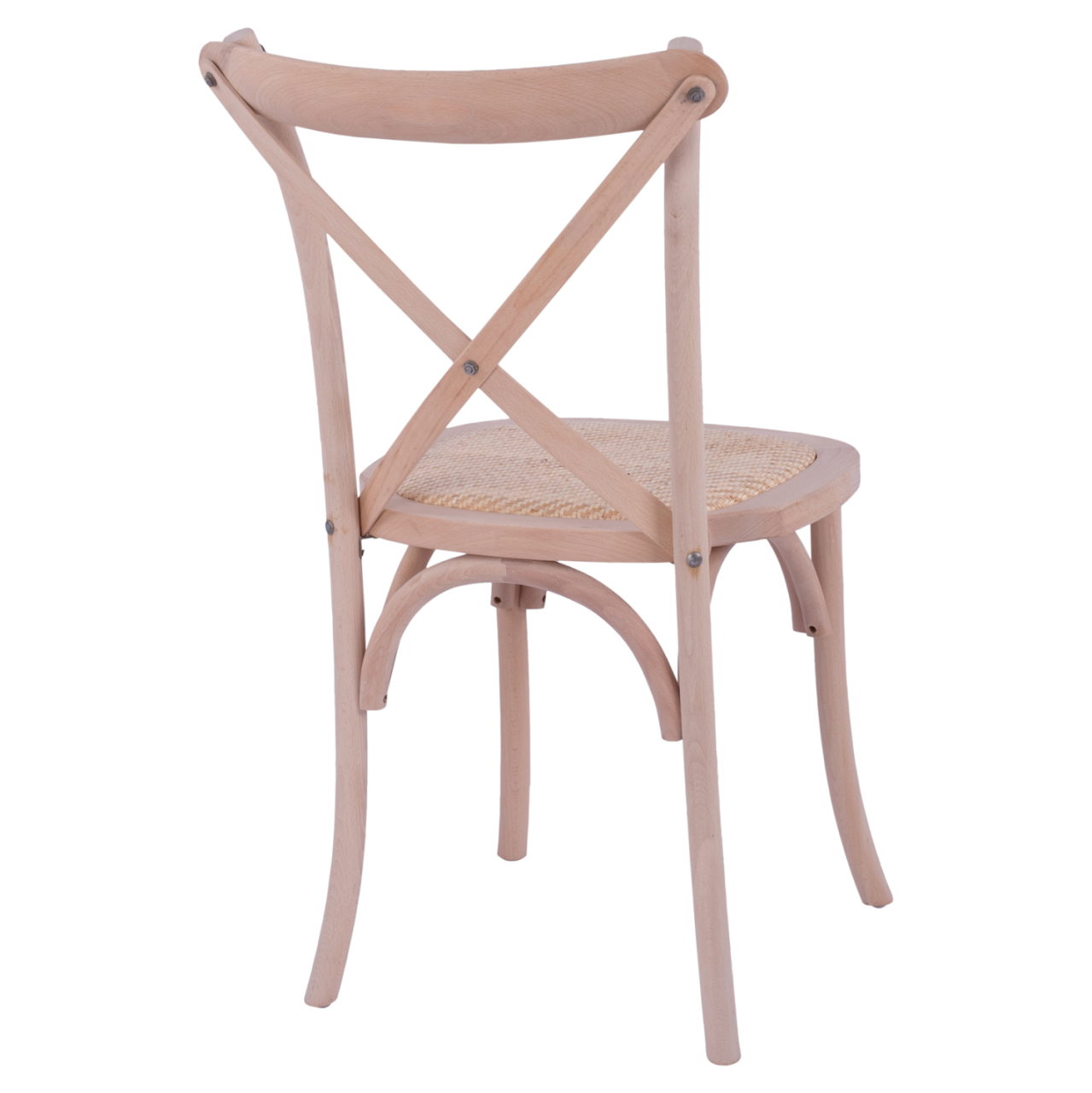 Chair Owen Wooden Stackable from beech wood unpainted with crossed back HM8575.20 45x55,5x90 cm [5]