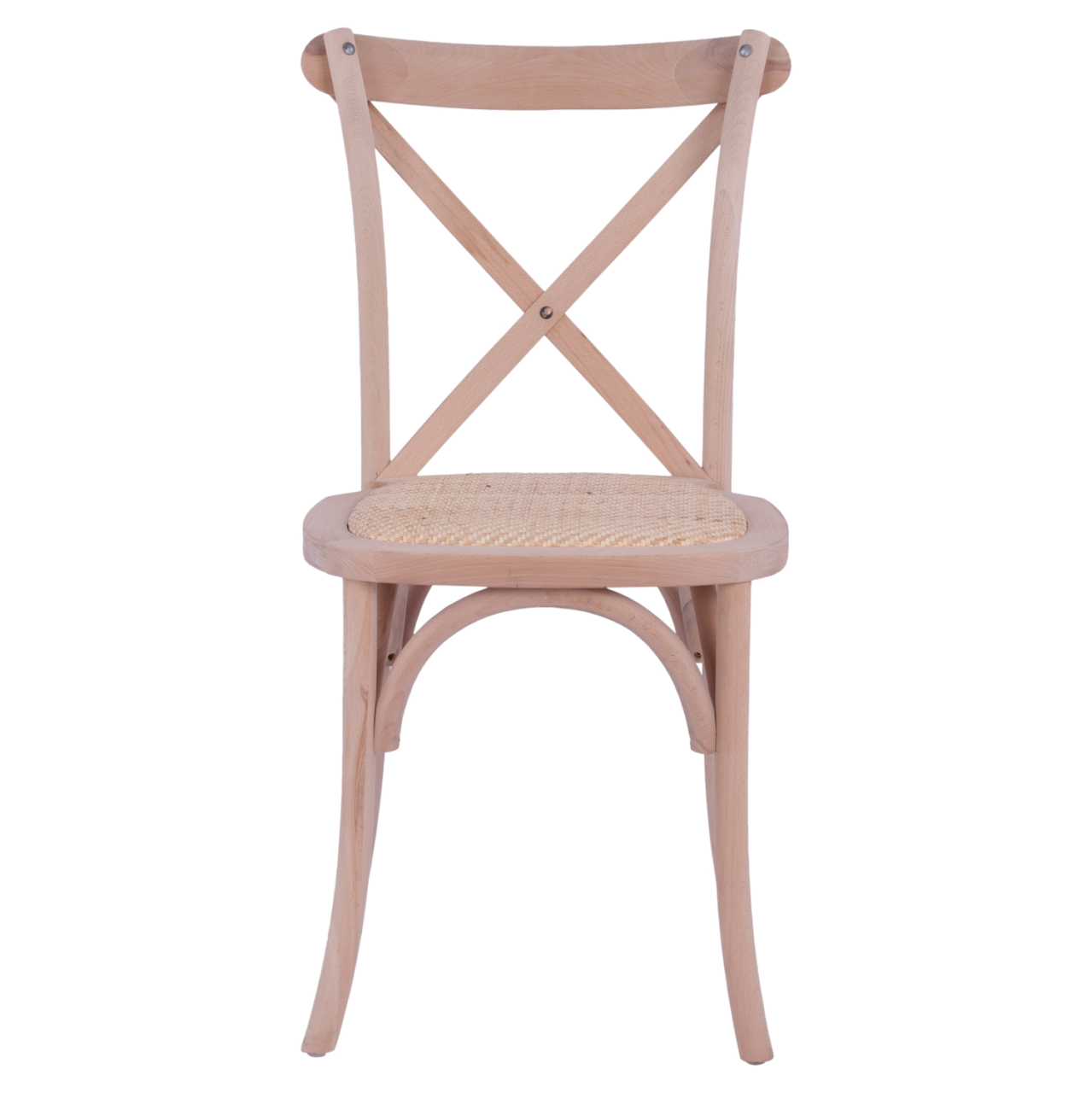 Chair Owen Wooden Stackable from beech wood unpainted with crossed back HM8575.20 45x55,5x90 cm [3]