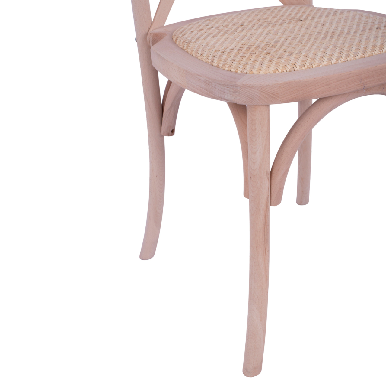 Chair Owen Wooden Stackable from beech wood unpainted with crossed back HM8575.20 45x55,5x90 cm [10]