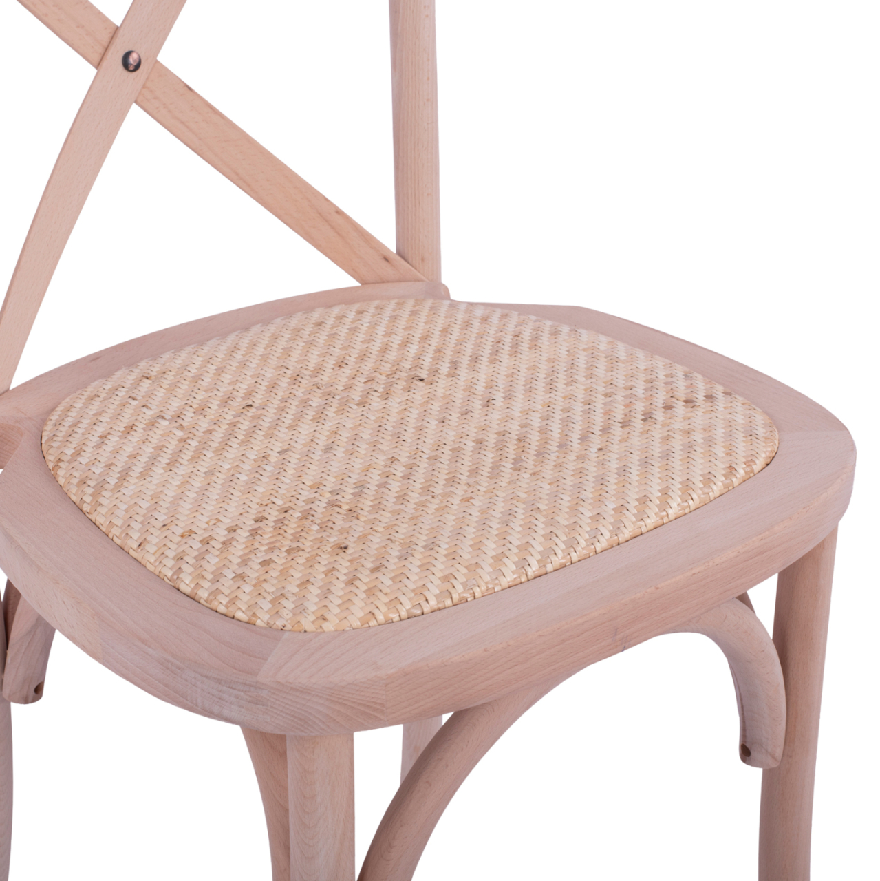 Chair Owen Wooden Stackable from beech wood unpainted with crossed back HM8575.20 45x55,5x90 cm [8]