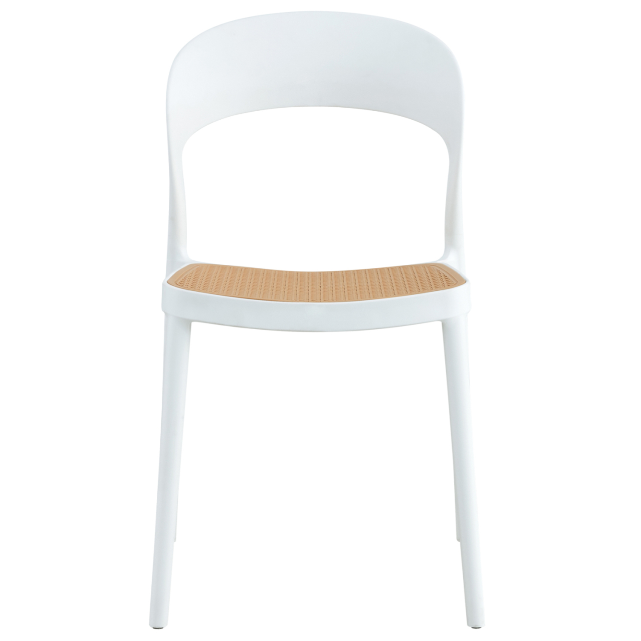 CHAIR POLYPROPYLENE CLEO HM5936.01 WHITE-BEIGE 41x53x81Hcm. [3]