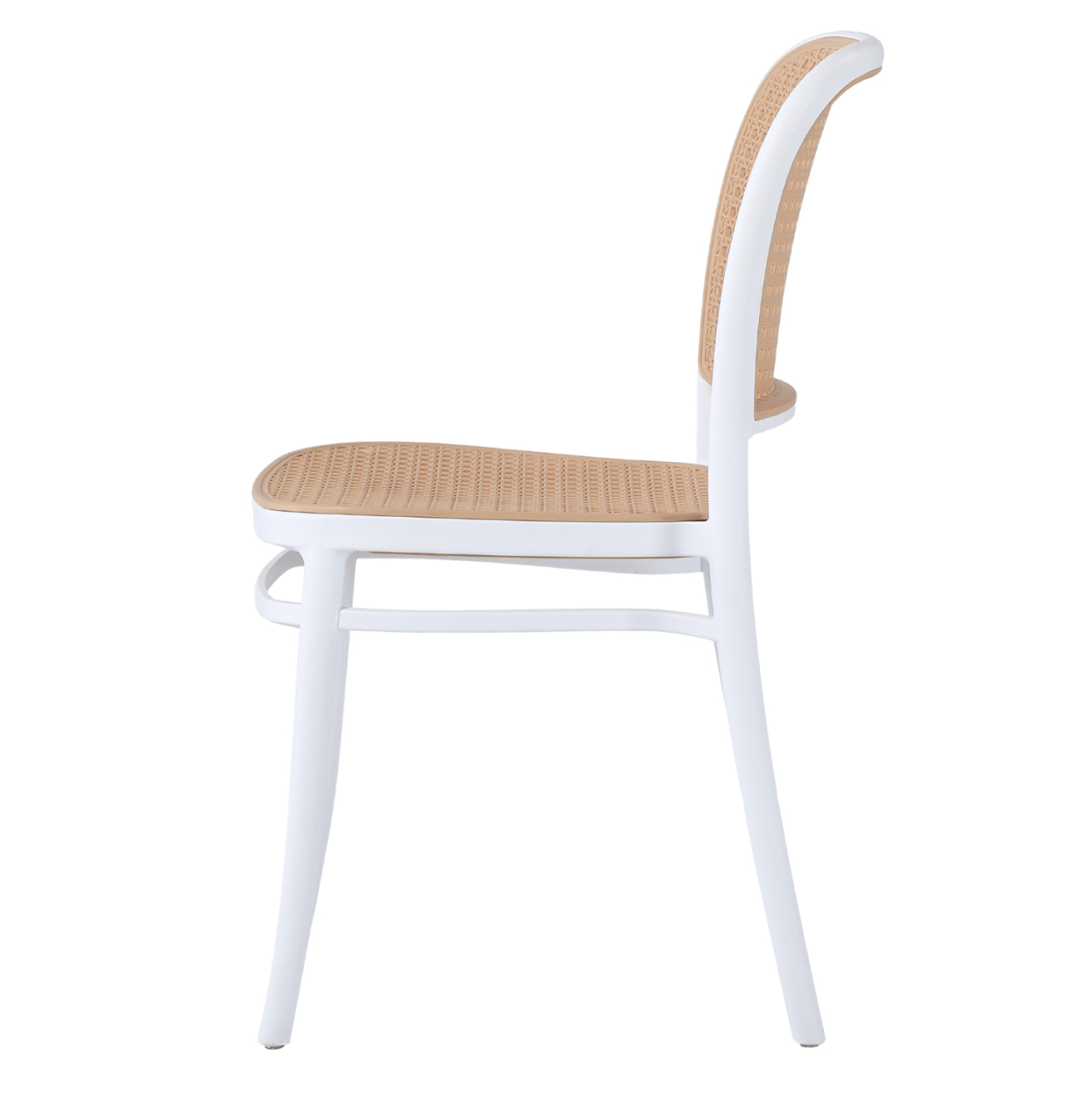 CHAIR POLYPROPYLENE FLOW HM5937.01 WHITE WITH BEIGE SEAT AND BACKREST 41x53x85.5Hcm. [4]