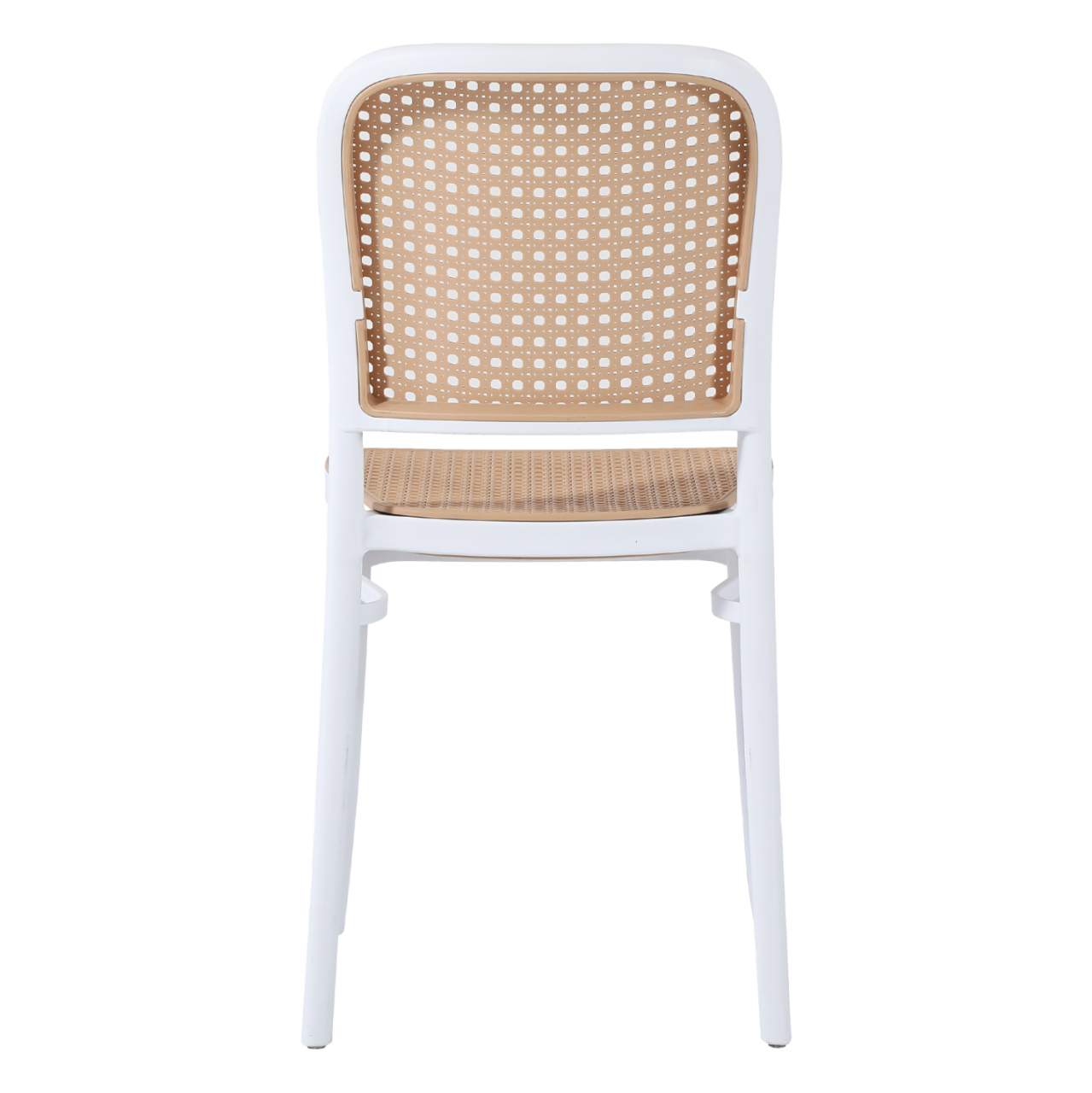 CHAIR POLYPROPYLENE FLOW HM5937.01 WHITE WITH BEIGE SEAT AND BACKREST 41x53x85.5Hcm. [5]