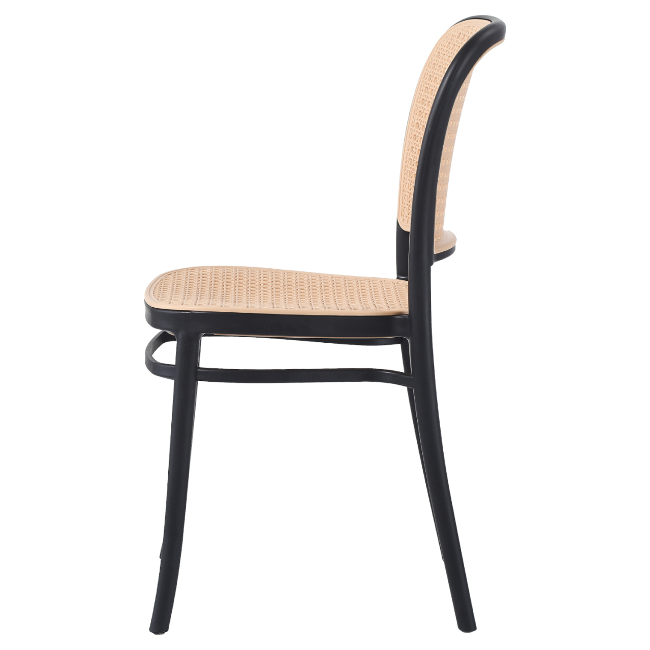 CHAIR POLYPROPYLENE FLOW HM5937.02 BLACK WITH BEIGE SEAT AND BACKREST 41x53x85.5Hcm. [4]