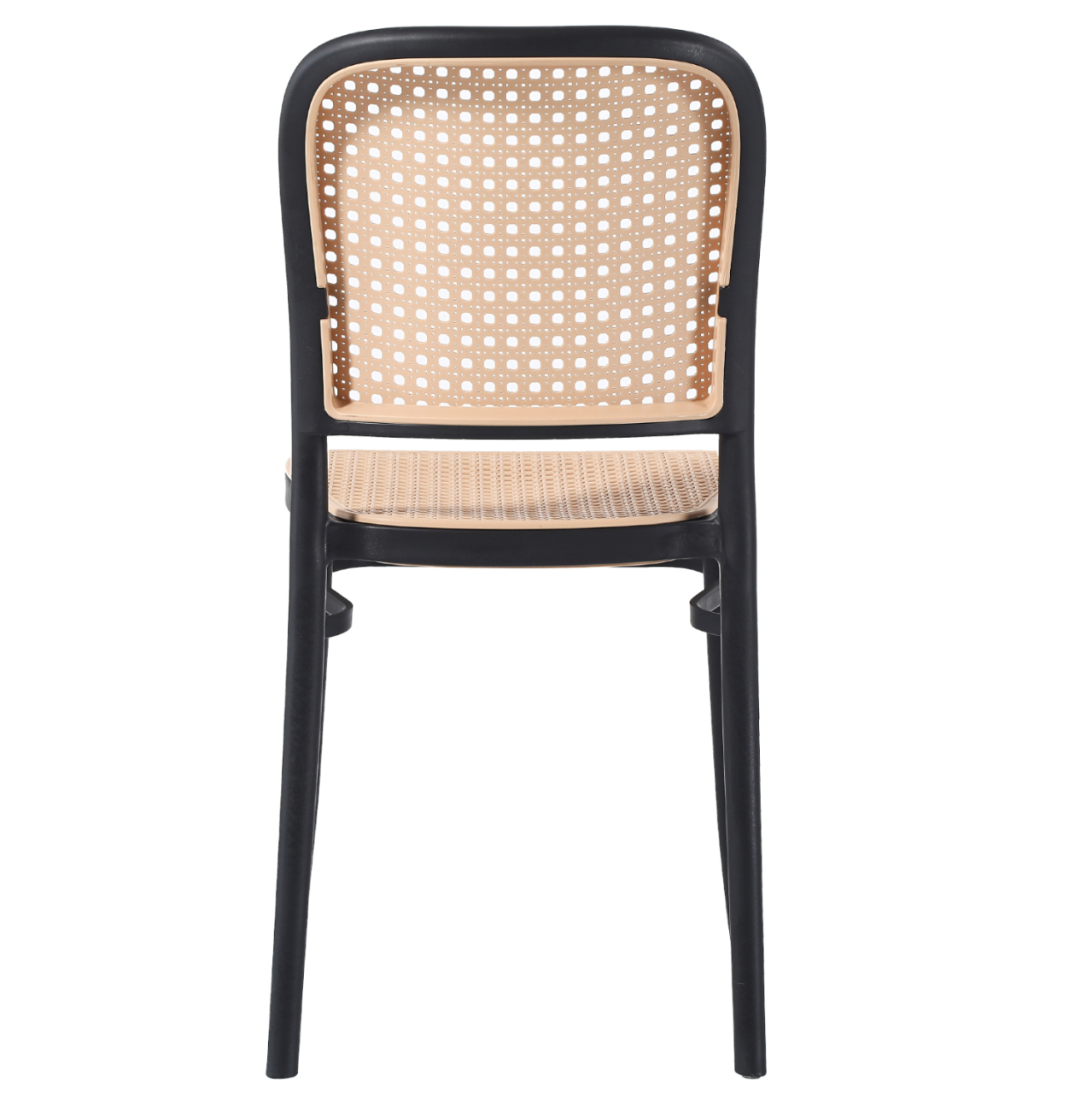 CHAIR POLYPROPYLENE FLOW HM5937.02 BLACK WITH BEIGE SEAT AND BACKREST 41x53x85.5Hcm. [5]
