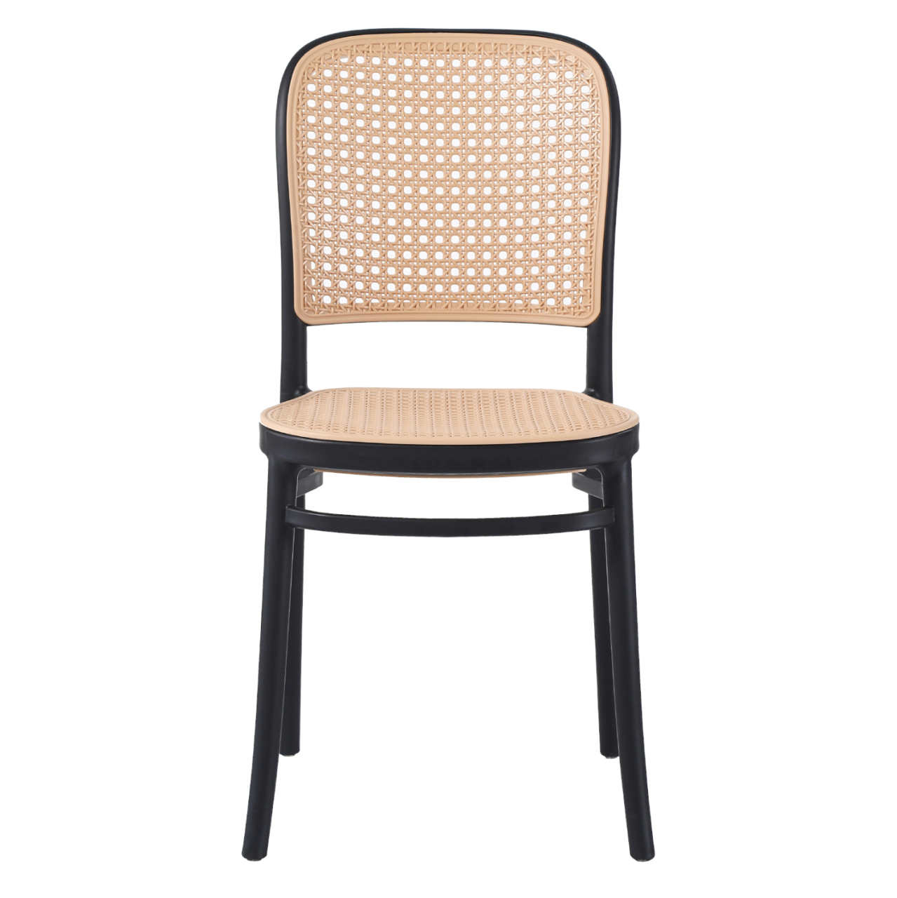 CHAIR POLYPROPYLENE FLOW HM5937.02 BLACK WITH BEIGE SEAT AND BACKREST 41x53x85.5Hcm. [3]