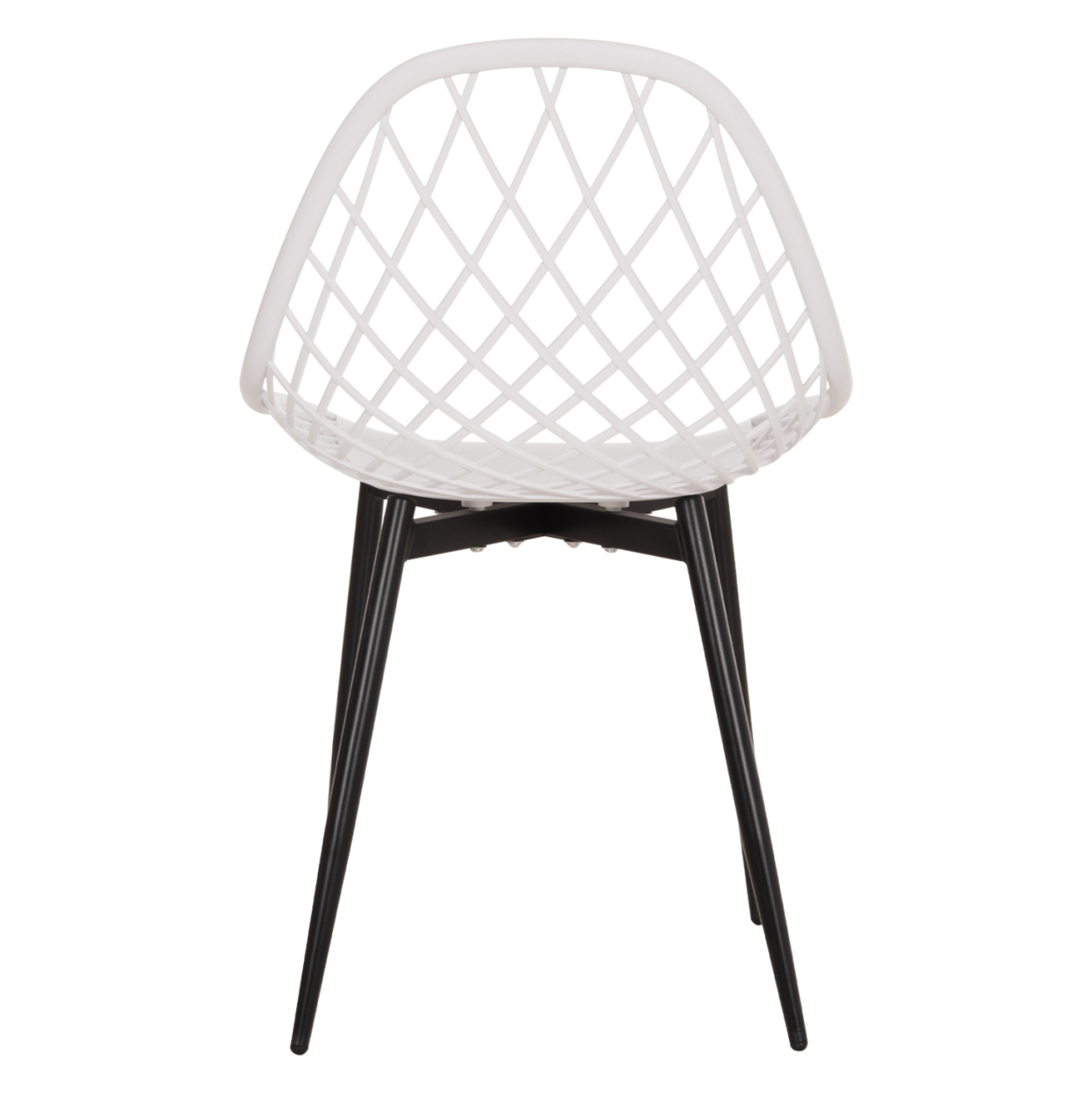 CHAIR POLYPROPYLENE HM9524.01 IN WHITE COLOR WITH BLACK METAL LEGS 52x53x82Hcm. [6]
