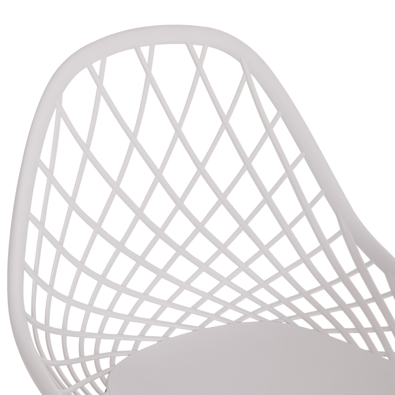 CHAIR POLYPROPYLENE HM9524.01 IN WHITE COLOR WITH BLACK METAL LEGS 52x53x82Hcm. [7]