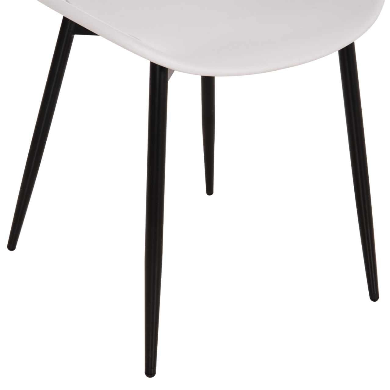 CHAIR POLYPROPYLENE HM9524.01 IN WHITE COLOR WITH BLACK METAL LEGS 52x53x82Hcm. [9]