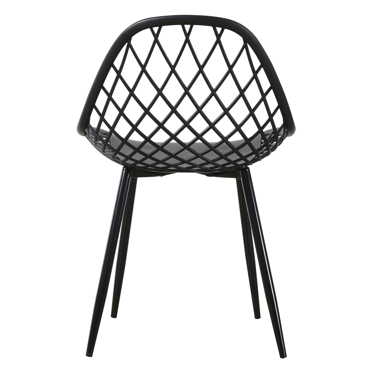 CHAIR POLYPROPYLENE HM9524.02 BLACK WITH MATTE BLACK METAL LEGS 52x53x82Hcm. [5]