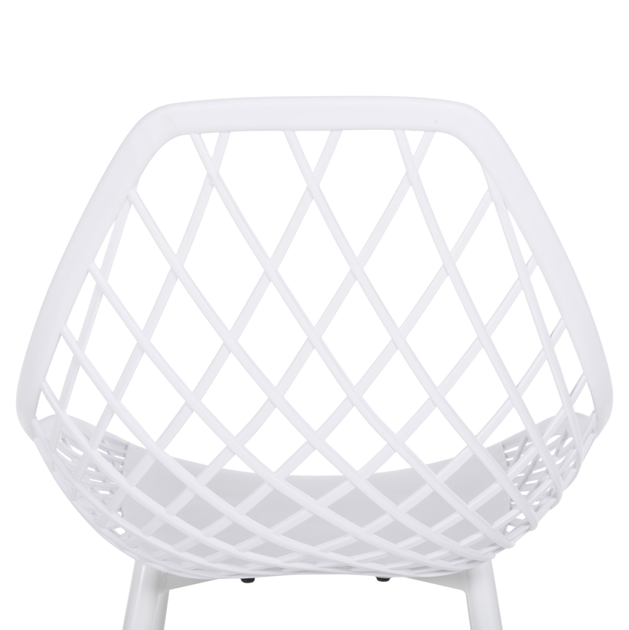 CHAIR POLYPROPYLENE LIO HM9524.11 IN WHITE COLOR WITH WHITE METAL LEGS 52x53x82Hcm. [8]