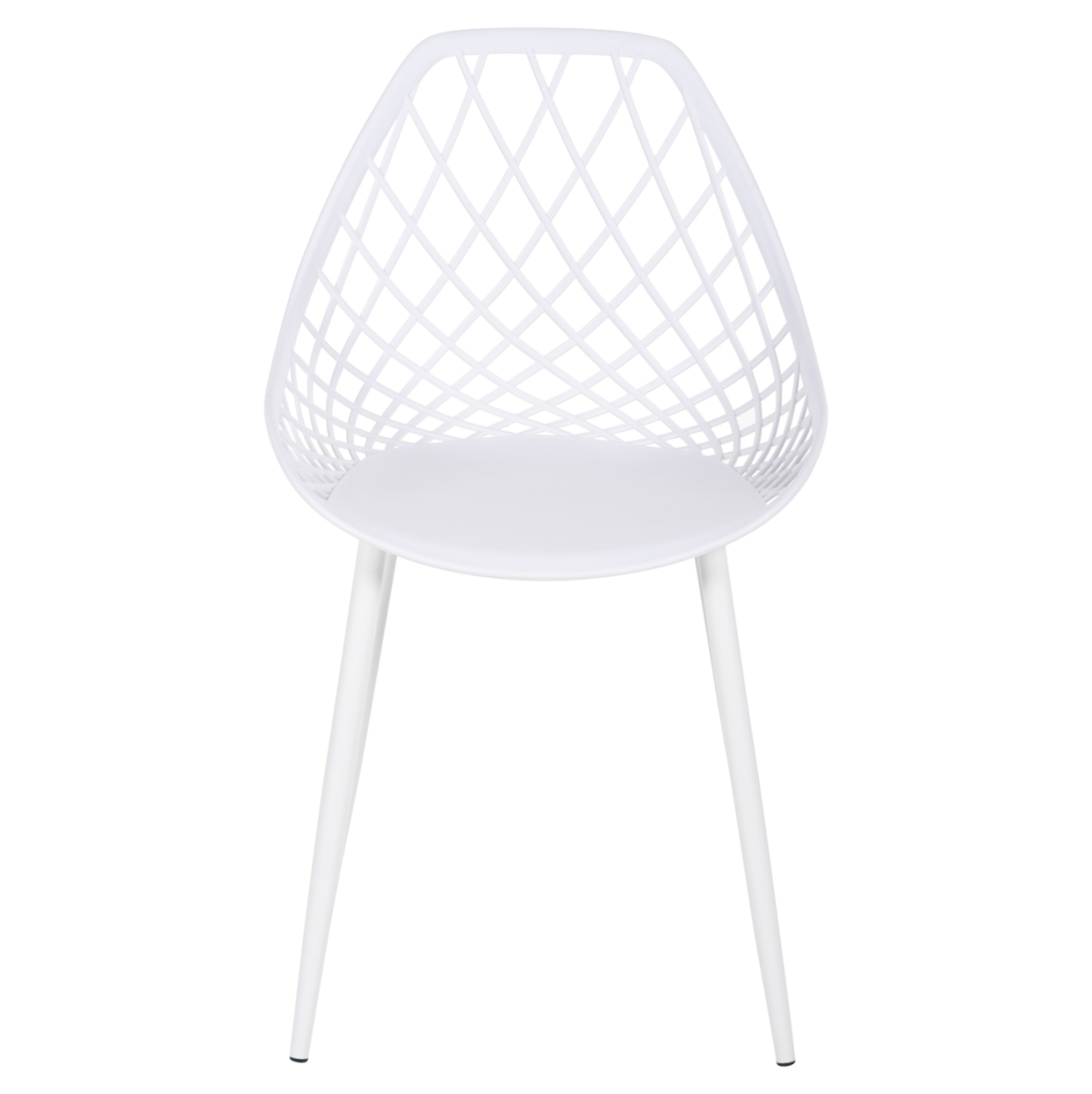 CHAIR POLYPROPYLENE LIO HM9524.11 IN WHITE COLOR WITH WHITE METAL LEGS 52x53x82Hcm. [3]