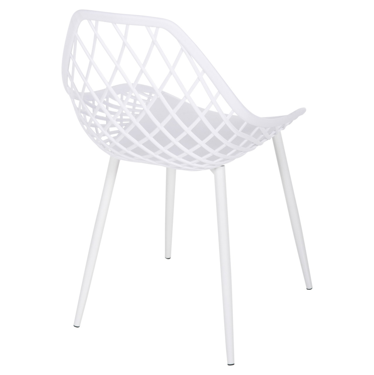 CHAIR POLYPROPYLENE LIO HM9524.11 IN WHITE COLOR WITH WHITE METAL LEGS 52x53x82Hcm. [5]
