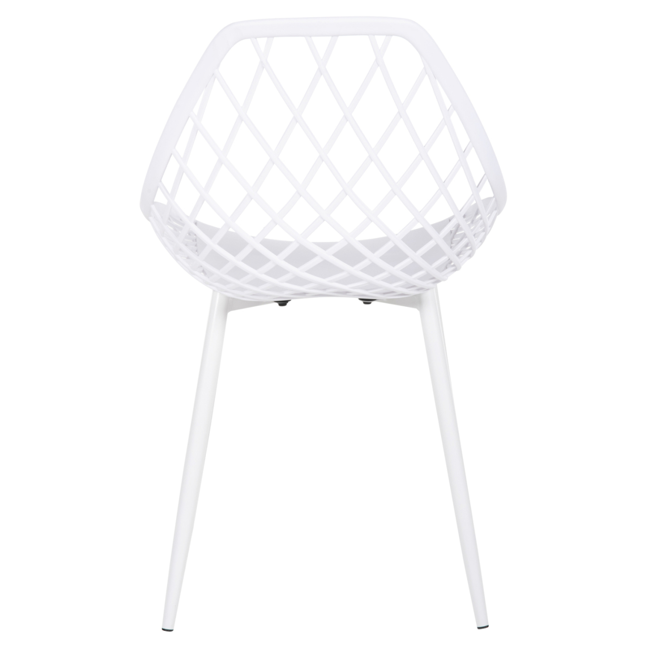CHAIR POLYPROPYLENE LIO HM9524.11 IN WHITE COLOR WITH WHITE METAL LEGS 52x53x82Hcm. [6]