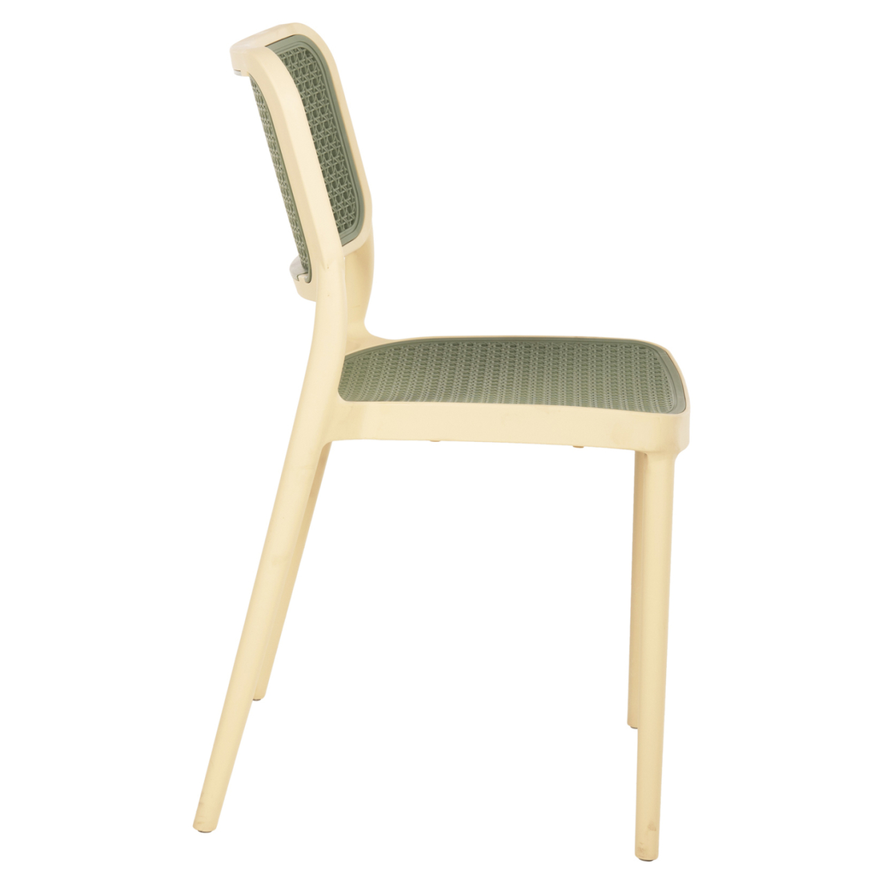 CHAIR POLYPROPYLENE MEKO HM5934.04 BEIGE AND OLIVE GREEN 51x52x80Hcm. [4]