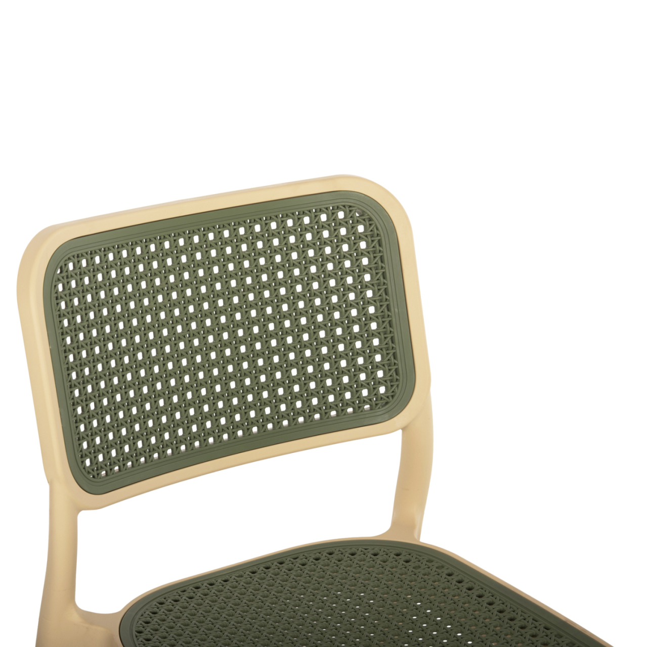 CHAIR POLYPROPYLENE MEKO HM5934.04 BEIGE AND OLIVE GREEN 51x52x80Hcm. [7]