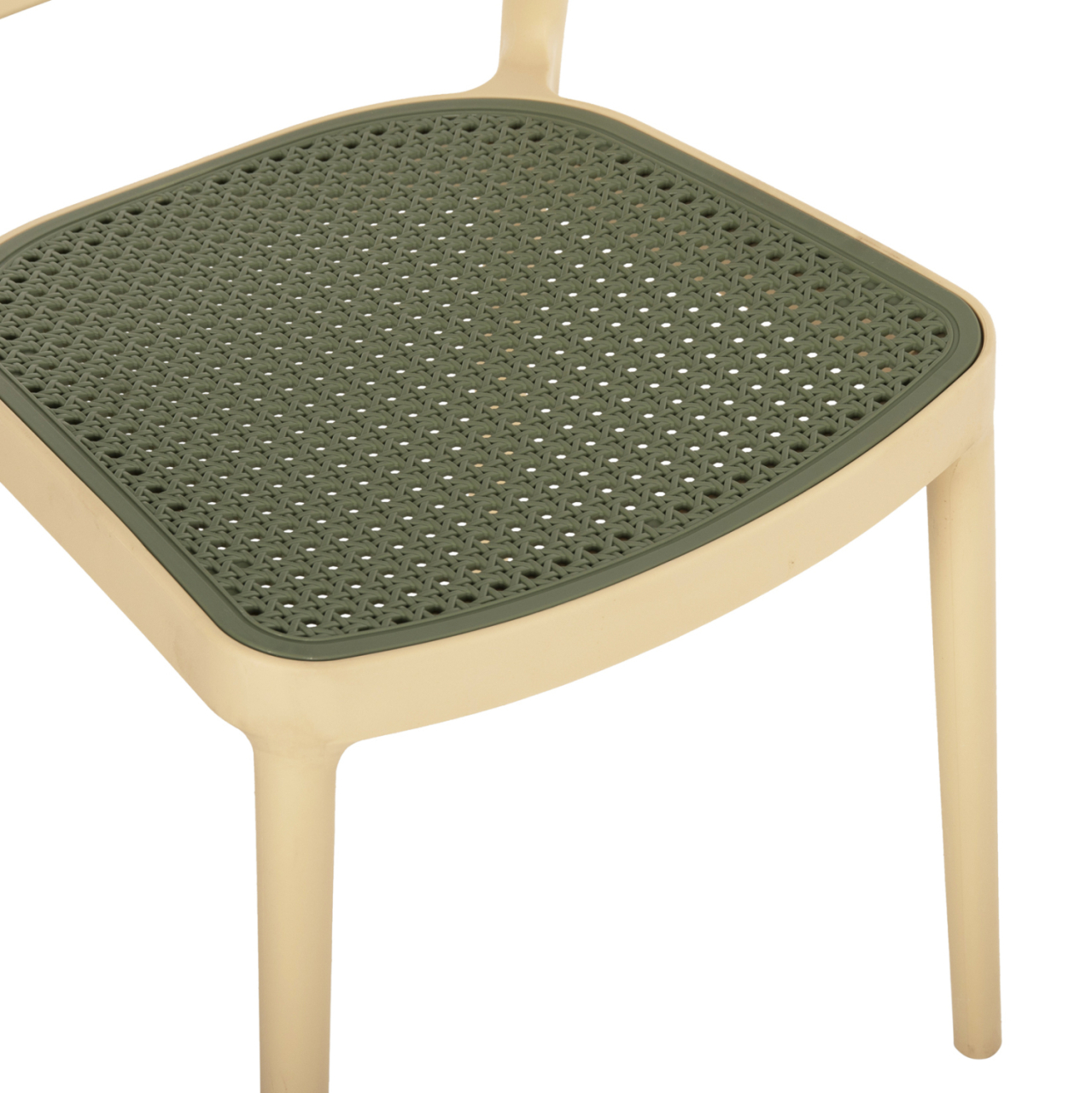 CHAIR POLYPROPYLENE MEKO HM5934.04 BEIGE AND OLIVE GREEN 51x52x80Hcm. [8]
