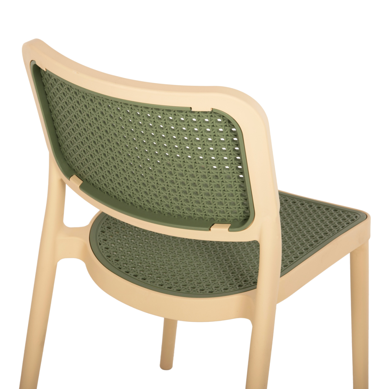 CHAIR POLYPROPYLENE MEKO HM5934.04 BEIGE AND OLIVE GREEN 51x52x80Hcm. [9]
