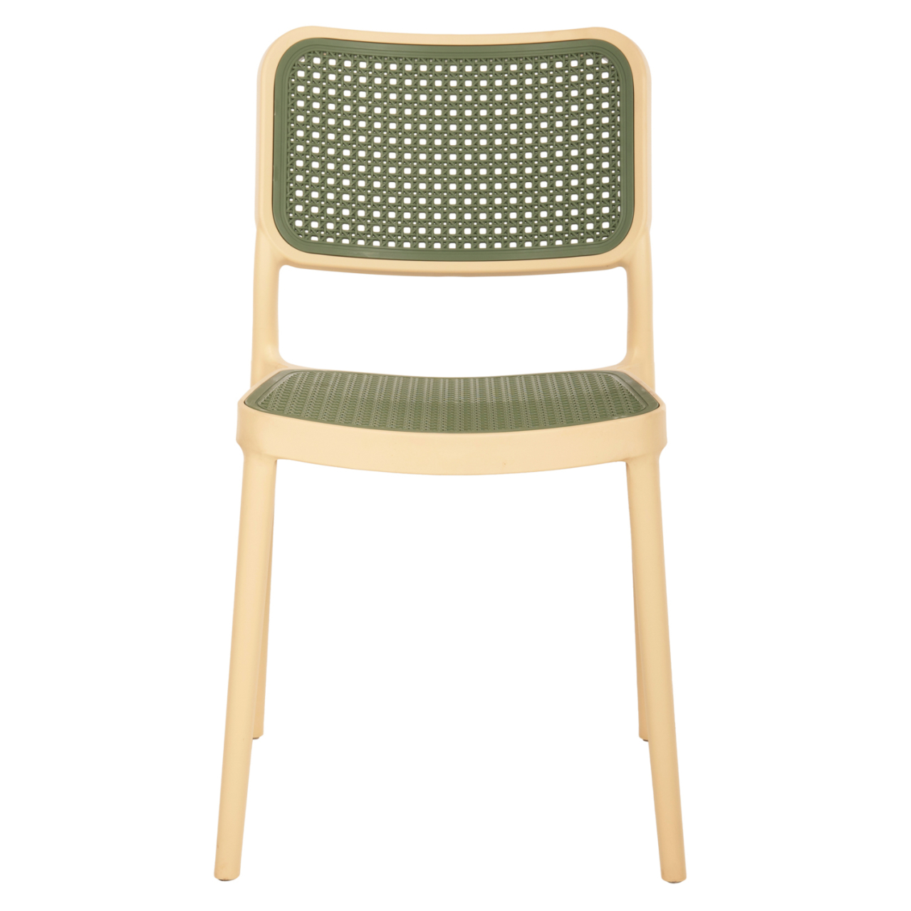 CHAIR POLYPROPYLENE MEKO HM5934.04 BEIGE AND OLIVE GREEN 51x52x80Hcm. [3]