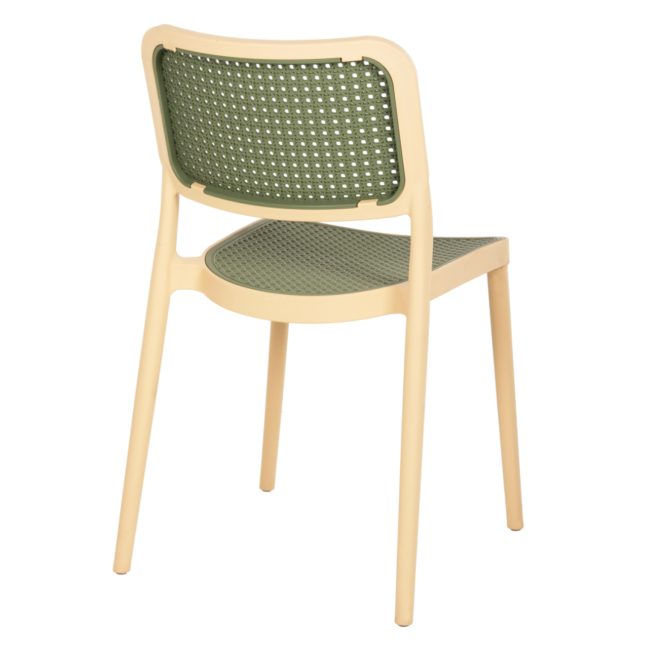 CHAIR POLYPROPYLENE MEKO HM5934.04 BEIGE AND OLIVE GREEN 51x52x80Hcm. [5]