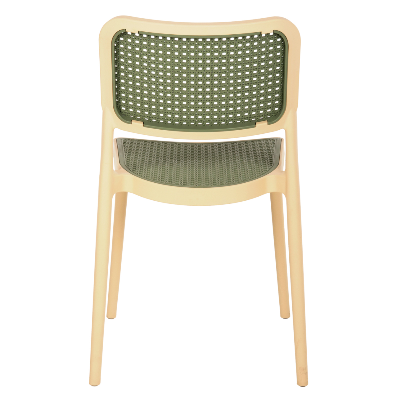 CHAIR POLYPROPYLENE MEKO HM5934.04 BEIGE AND OLIVE GREEN 51x52x80Hcm. [6]