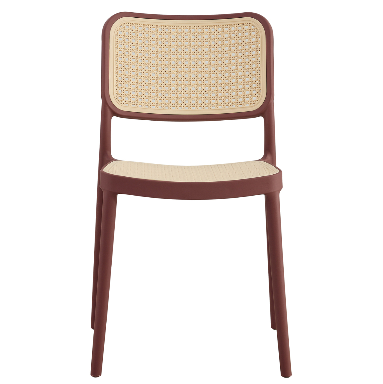CHAIR POLYPROPYLENE MEKO HM5934.05 MAROON AND BEIGE 51x52x80Hcm. [3]