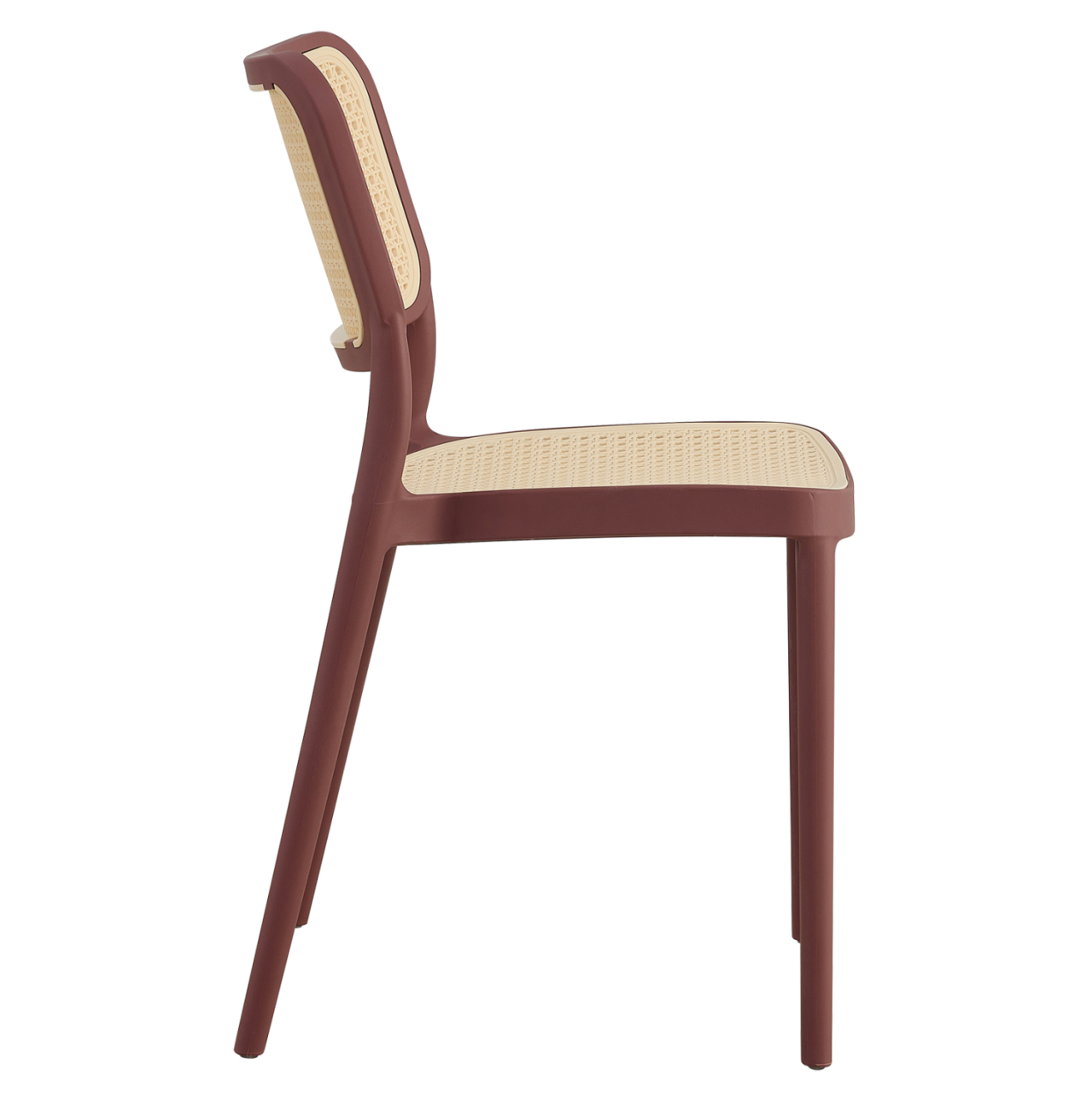 CHAIR POLYPROPYLENE MEKO HM5934.05 MAROON AND BEIGE 51x52x80Hcm. [4]