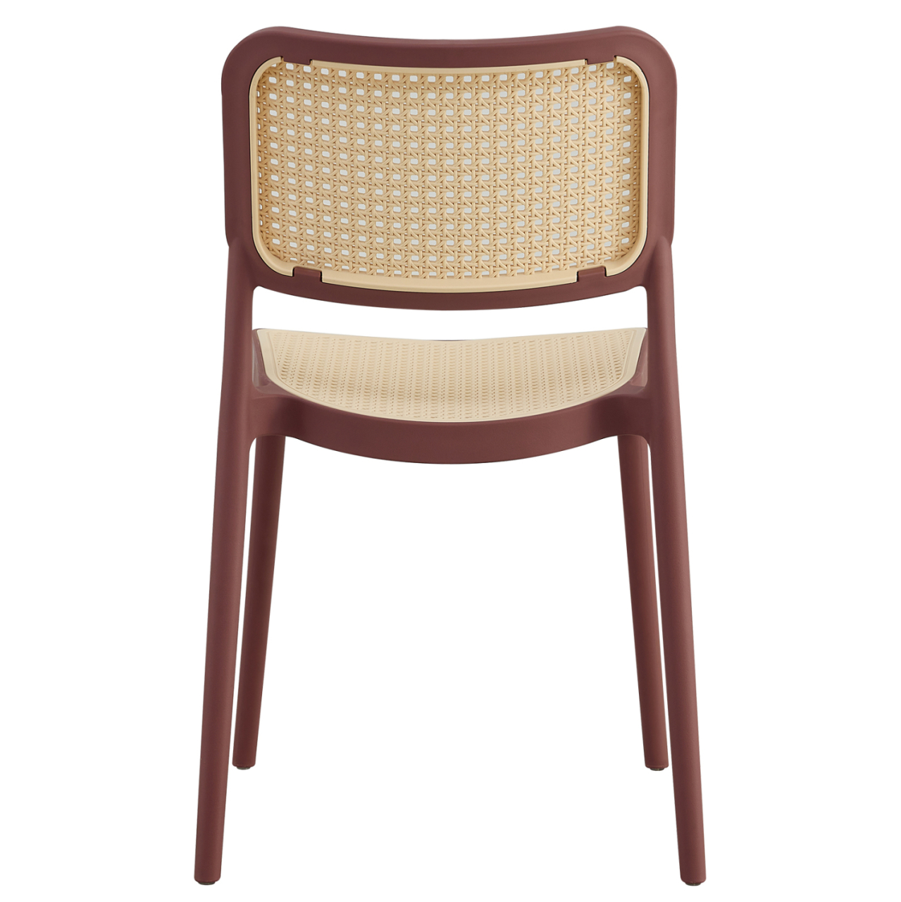 CHAIR POLYPROPYLENE MEKO HM5934.05 MAROON AND BEIGE 51x52x80Hcm. [5]