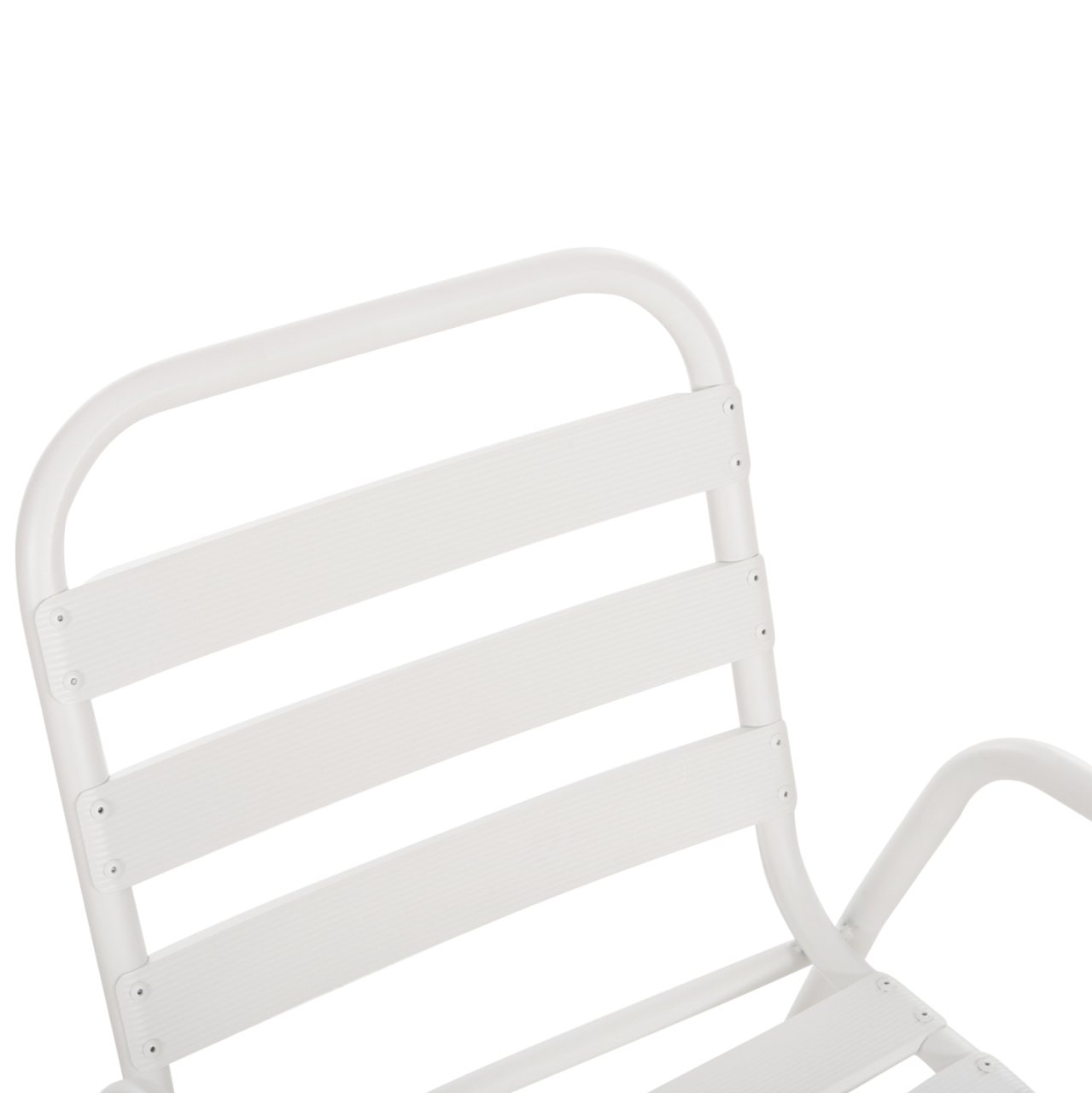 CHAIR PRELUDE HM5970.02 METAL FRAME-ALUMINUM SEAT and BACKREST-WHITE 54x56x79Hcm. [7]