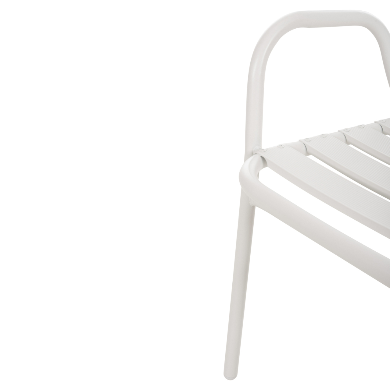 CHAIR PRELUDE HM5970.02 METAL FRAME-ALUMINUM SEAT and BACKREST-WHITE 54x56x79Hcm. [10]